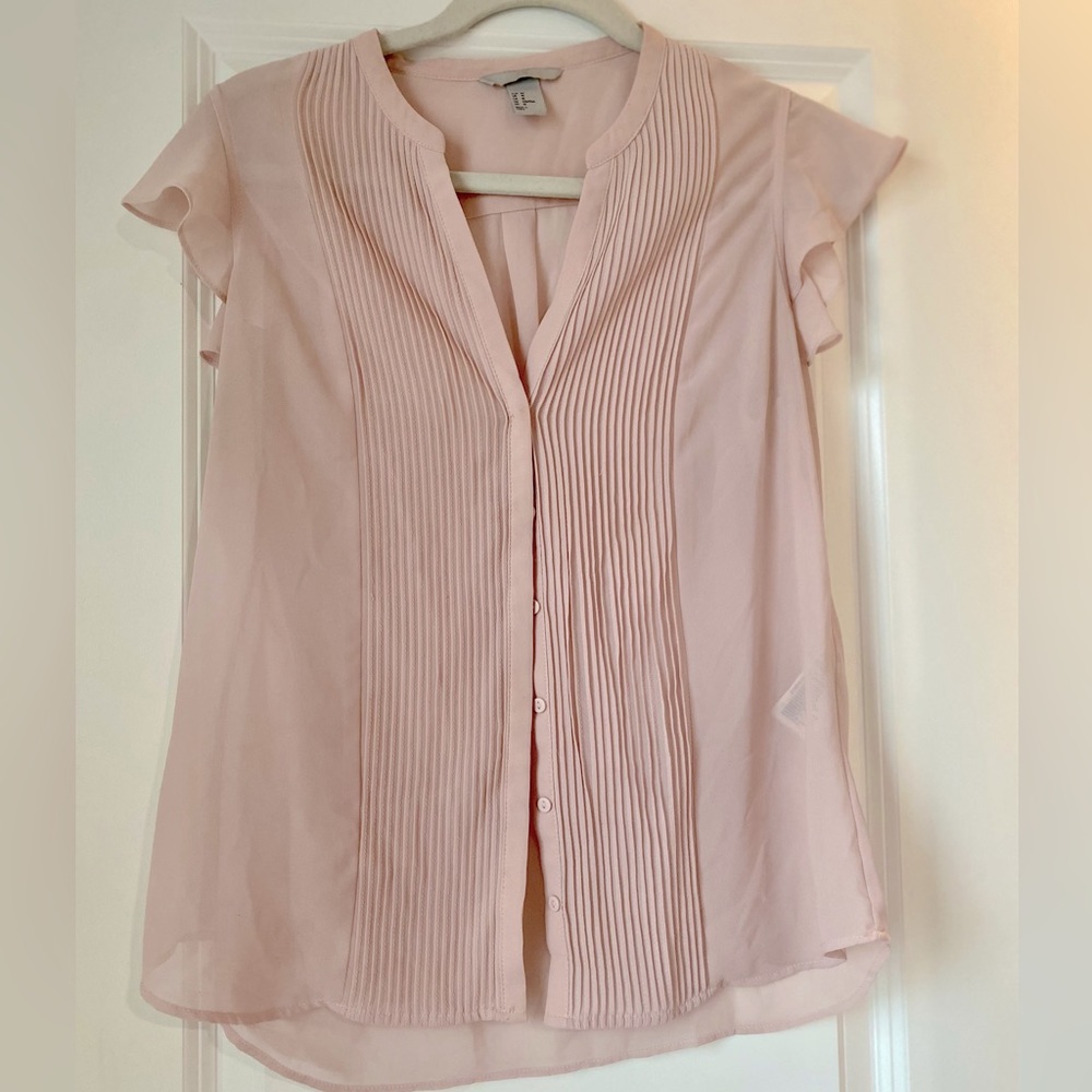 H & M SHORT SLEEVE BLOUSE